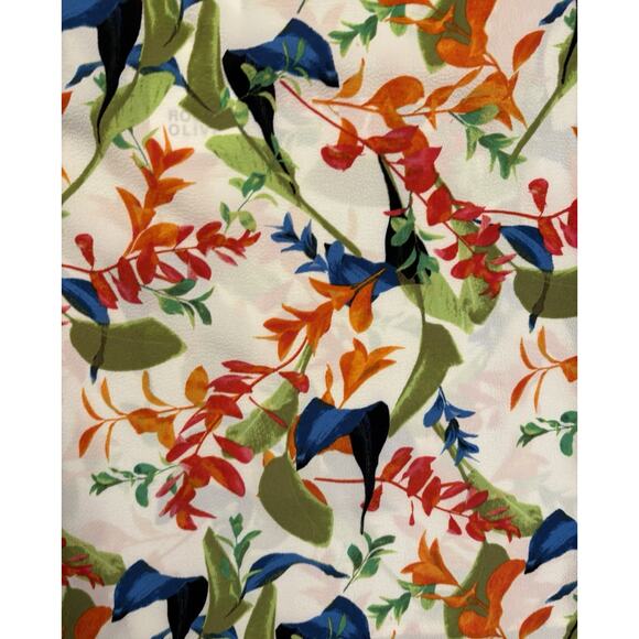 Rose + Olive Tank Top Women’s Floral Runched Strap Tank Top Size XL NWT Bright - Picture 2 of 7